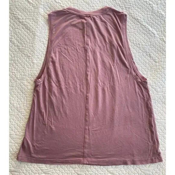 Lululemon athletica All Yours Boyfriend Tank Top Oversized Pima Tee Pink Taupe 8 - Picture 8 of 8